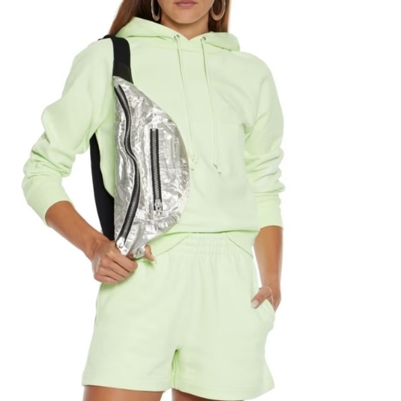 Helmut Lang Tops - Helmut Lang Embroidered French Cotton Terry Hoodie Neon Lime Women's XS